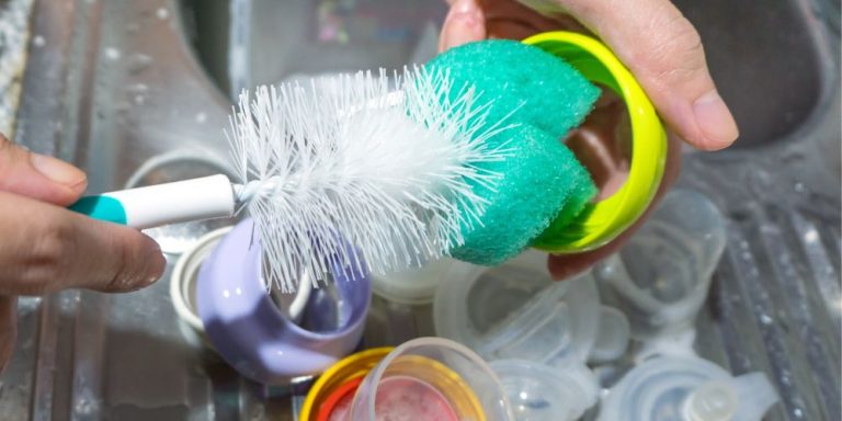 Coffret Goupillon Biberon Avec Égouttoir - Kit Complet 7 Pièces Brosse Biberon Silicone Portable Et Boîte De Rangement